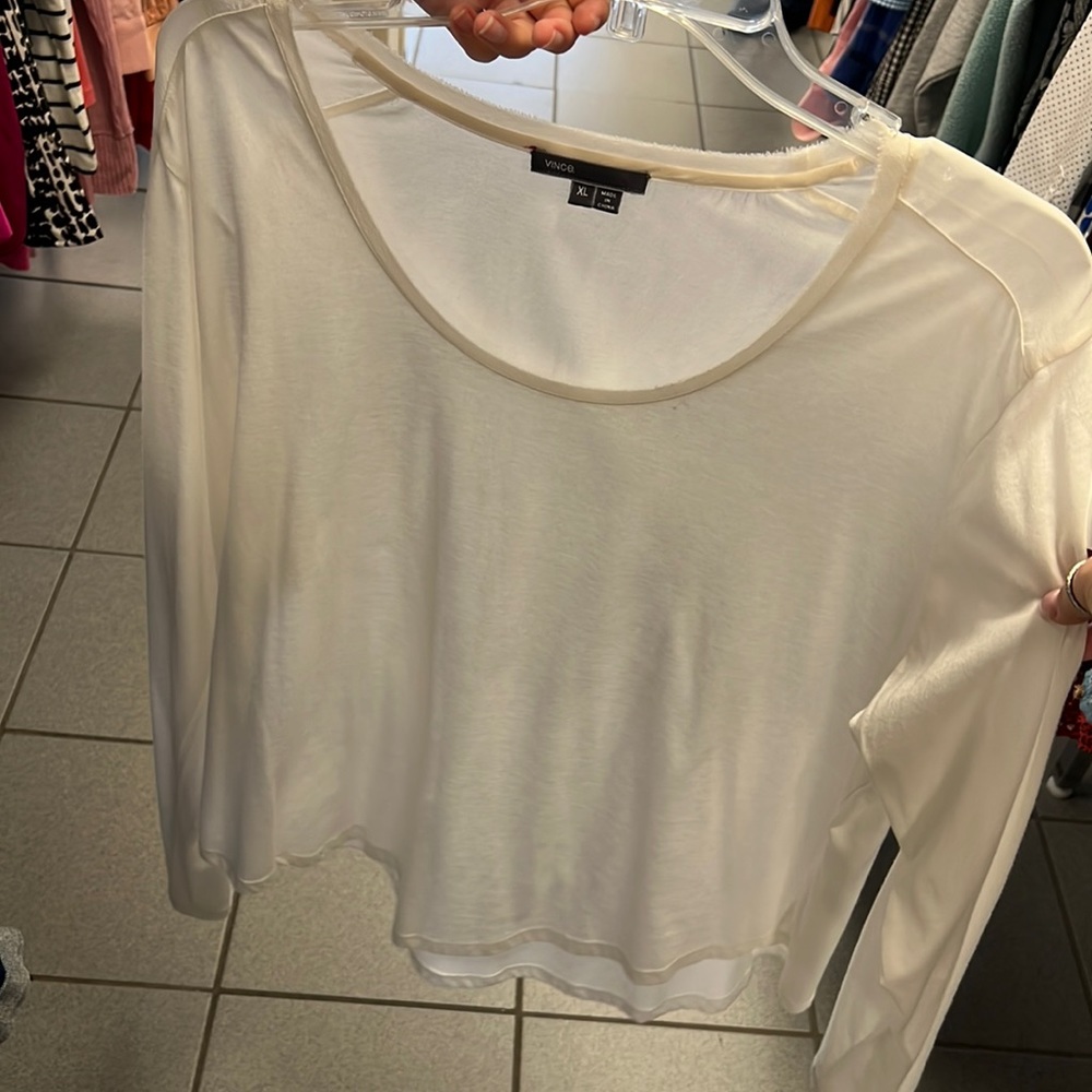 White XL vince long sleeve
